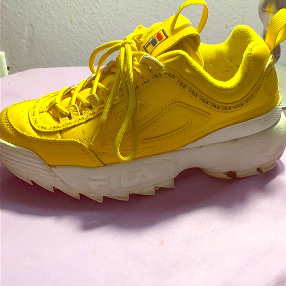 yellow sneakers fila
